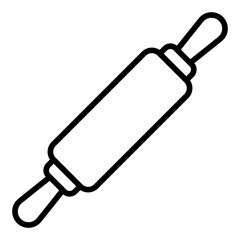 Rolling dough icon. Pastry preparation symbol. Baking process and bakery collection. Line Icon