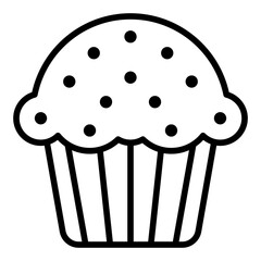 Muffin icon. Sweet bakery symbol. Cupcake and dessert collection. Line Icon