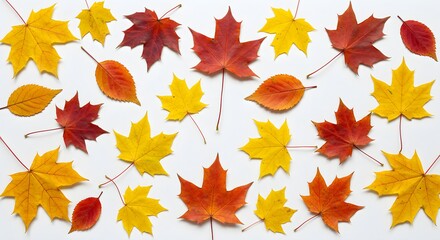 Fototapeta premium Autumnal leaves composition