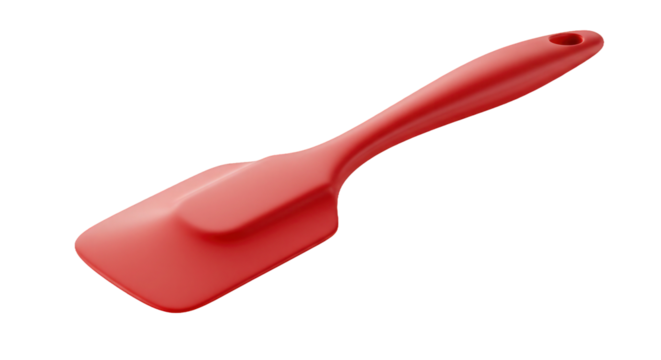 Crimson spatula resting smoothly