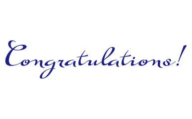 Congratulations! - 筆記体で書いた、Congratulations!（おめでとうございます！）の文字の、おしゃれなロゴマーク
