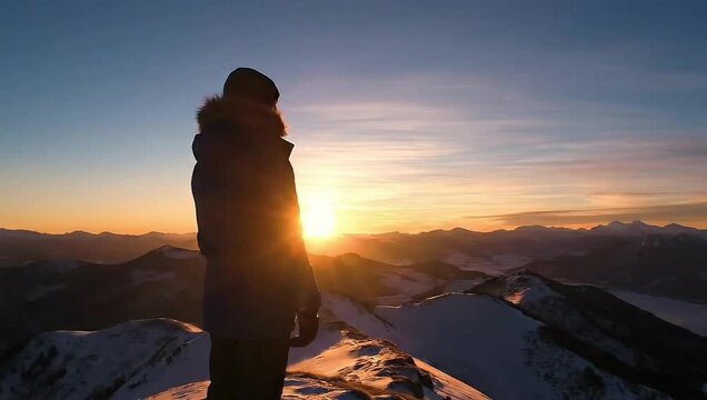  Cinematic time-lapse of a person watching the 2026 sunrise