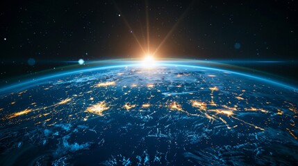 Modern digital news studio backdrop for live coverage and reporting of global breaking news events