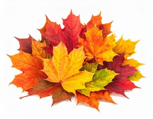 Fototapeta premium autumn leaves isolated on white
