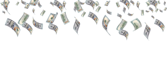 Falling Hundred Dollar Bills Money Rain Backdrop