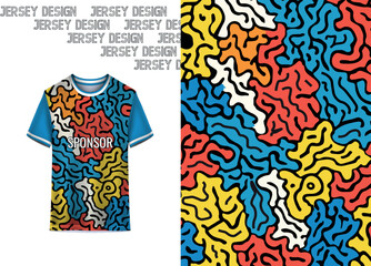 Modern Sports Jersey Design Template |Sublimation Football, Cricket & Teamwear Mockup