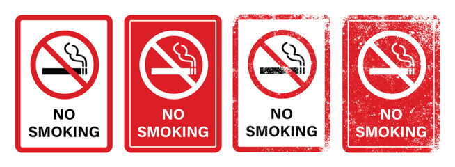 No Smoking Area Sign Vector Illustration: Prohibition and Safety