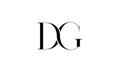 DG initial letters logo or DG monogram logo
