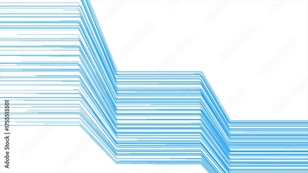 Canvas Prints concept minimal geometric blue lines abstract background. seamless looping motion design. video anim