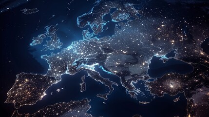 Mapping eu network connectivity in western europe for data transfer and cyber business exchange
