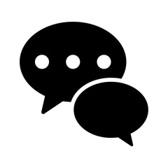 Chat and Talk Icon – Communication and Messaging Symbol, Vector Illustration
