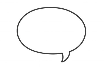 Speech bubble vector representing conversation, communication, or dialogue, with a transparent background for graphic design