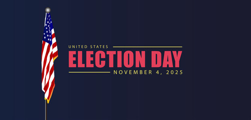 Creative Graphic Design Illustration Election Day in the USA 2025