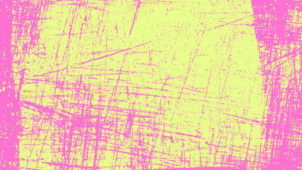 Obraz premium Abstract scratched texture with dry ink marks and distressed surface. Rough neon grunge background for modern poster, print, graphic design.