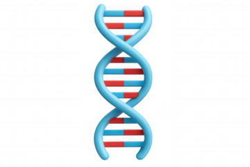 Dna double helix structure representing genetics, biology, science, medical research, and health technology concepts