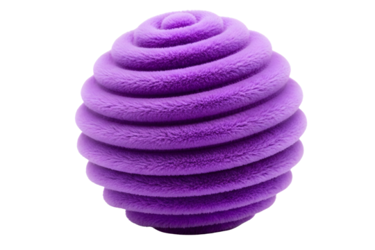 Purple textured egg shaped object isolated on transparent background