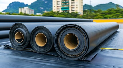 Durable epdm rubber roofing  effective waterproof membrane for urban construction projects