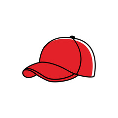 baseball cap icon on white background.
