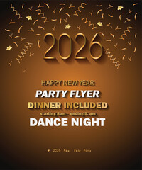 2026 Happy New Year background for your seasonal invitations, festive posters, greetings cards.