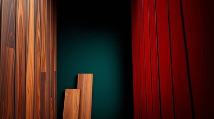red wooden wall