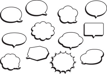 Obraz premium ふきだし_シャドー