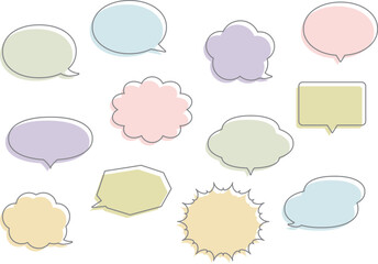 Fototapeta premium ふきだし_パステル