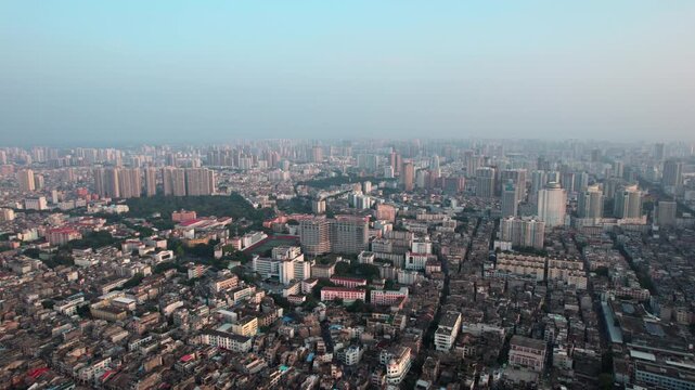 Aerial view of Beihai's urban coastline