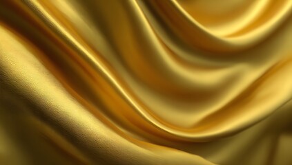 Fototapeta premium Luxurious flowing golden fabric with intricate embossed patterns creating elegant folds and shimmering highlights for opulent backgrounds and decorative elements