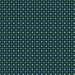 Seamless geometric pattern with floral elements in retro style design