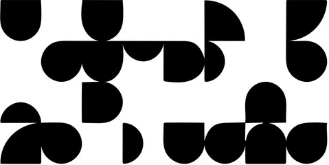 Abstract Dynamic Quarter Circle Tiled Vector Pattern