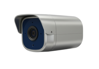 Modern CCTV Security Camera PNG illustration isolated on transparent background for surveillance and protection system