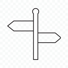 Signpost vector icon in line style design for website design, app, UI, isolated on white background. Editable stroke. Vector illustration.  © Ankita