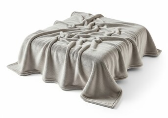 Cozy textured gray throw blanket draped over furniture for warmth and comfort