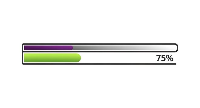 Progress Bar Illustration - Visualizing Completion and Loading Status.