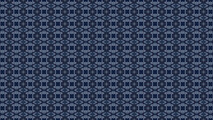 Seamless Dark Blue Geometric Chevron Lattice Pattern