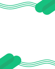 Modern Corporate Background with Abstract Green Shapes and Lines. Clean and Minimalist Frame Template for Business Presentations, Flyers, or Documents. Simple Vector Design with White Copy Space