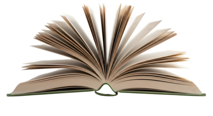 Open Book with Fanned Pages – Classic Literature, Reading, and Knowledge Concept