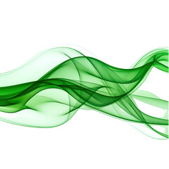Abstract image of flowing green smoke against a stark black background, with soft edges
