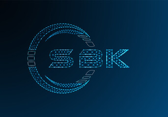 SBL low poly letter logo vector design. SBL lower poly logo design. Low poly logo.