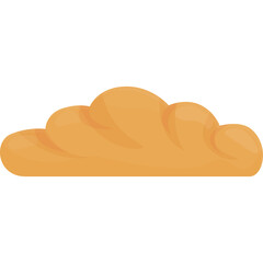 Golden Croissant Pastry Isolated on Transparent Background with Soft Lighting and Smooth Texture