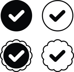 Diverse Collection of Verification Badges Symbolizing Authenticity Trustworthiness and Completion across Various Platform Approval Design Variations and Endorsement Styles Graphic