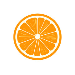 Flat Lay of Sliced Orange on White Background Still Life Cut Orange Close Up Top View Fresh Citrus Fruit Slice Orange Segments Graphic
