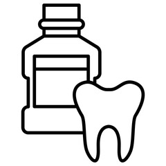 Mouth Wash Outline Icon