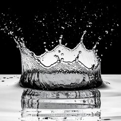 A crown-like water splash