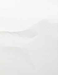 Close-up view of wrinkled white paper.  Soft, subtle creases and folds create a textured surface