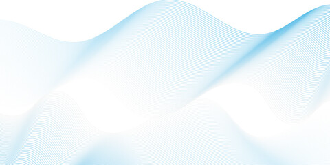Vector wave digital white and blue gradient blend futuristic technology flow tech transparent line stripe energy connection web music and sound, beautiful dynamic smooth space texture background.	
