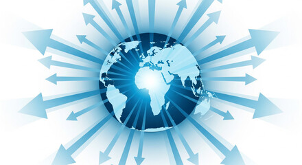Global Business Expansion Arrows