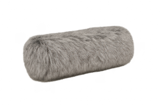 Microphone furry windscreen dead cat on transparent background