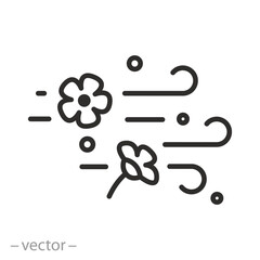 incense icon, nice smell, aroma thin linear web symbol, vector illustration