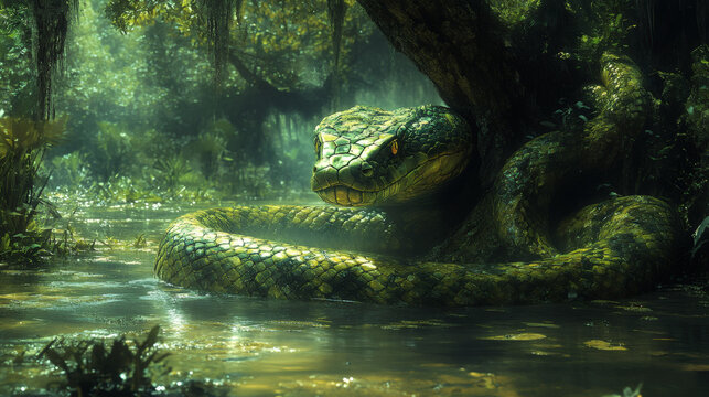 Illustration of snake head